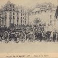 1917, l'artillerie est sur les Champs-Elysées pour le défilé du 14 juillet.