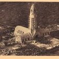 1927, construction de l'ossuaire de Douaumont, vue aérienne.